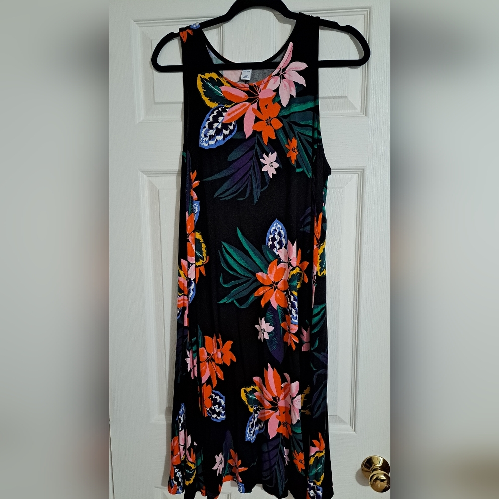 Old Navy, Floral, Swing Dress, Size Large Tall